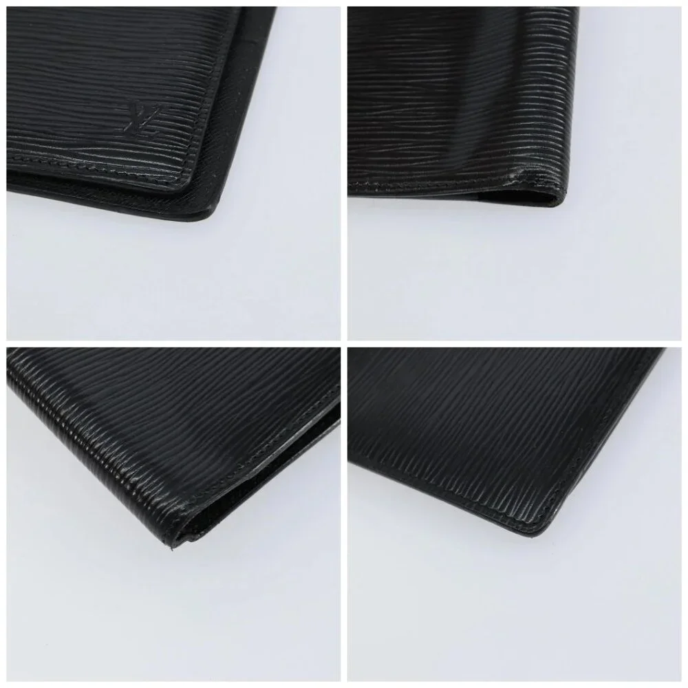 LOUIS VUITTON Epi Agenda Bureau Day Planner Cover Black